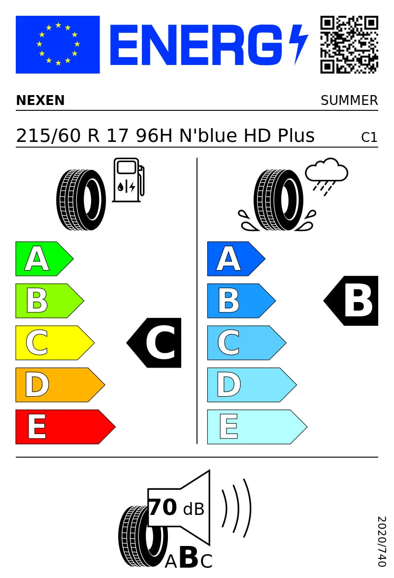 PNEUMATICI NUOVI NEXEN 215/60 R17 96H TL NBLUE HD PLUS ESTIVI