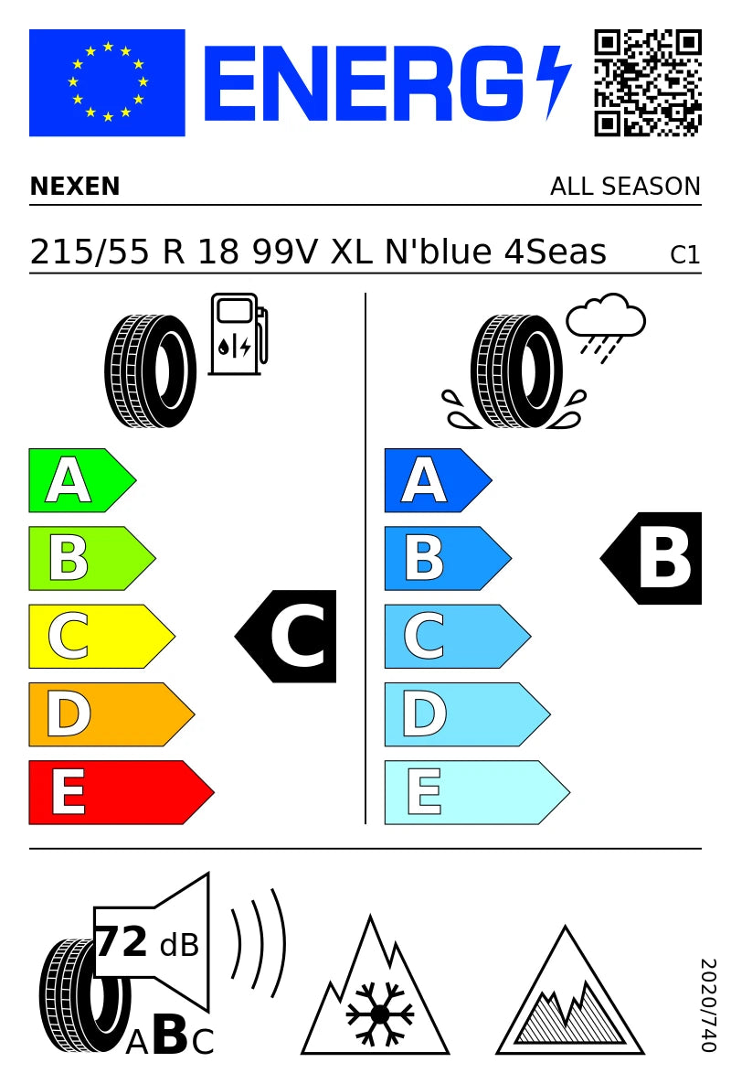 PNEUMATICI NUOVI NEXEN 215/55 R18 99V TL N’BLUE 4STAGIONI 2