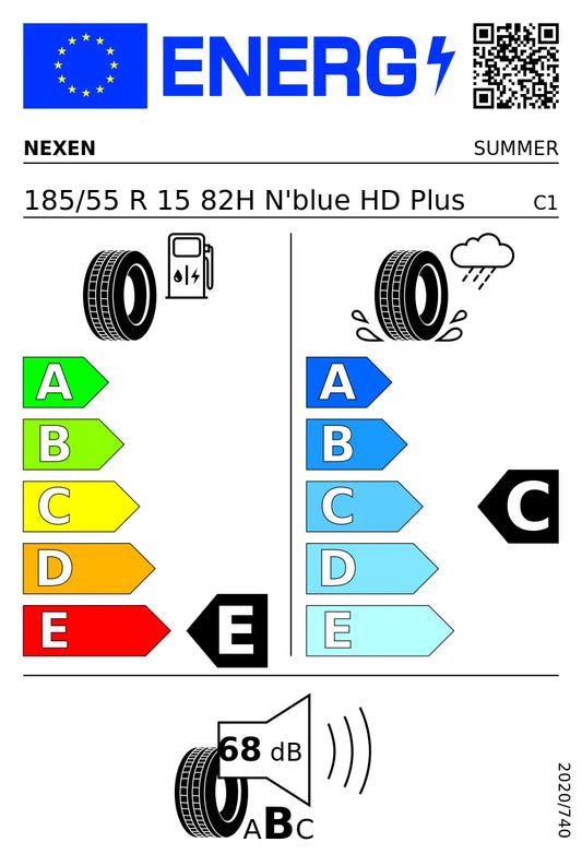 PNEUMATICI NUOVI NEXEN 185/55 R15 82H TL NBLUE HD PLUS ESTIVO