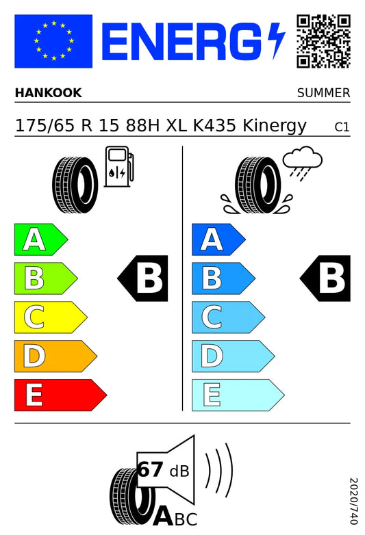 PNEUMATICI NUOVI HANKOOK 175/65 R15 XL 88H TL KINERGY ECO2 K435 ESTIVO