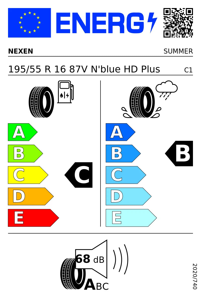 PNEUMATICI NUOVI NEXEN 195/55 R16 87V TL NBLUE HD PLUS ESTIVI