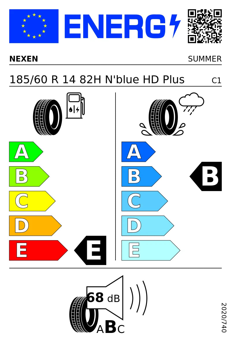 PNEUMATICI NUOVI NEXEN 185/60 R14 82H TL NBLUE HD PLUS ESTIVO