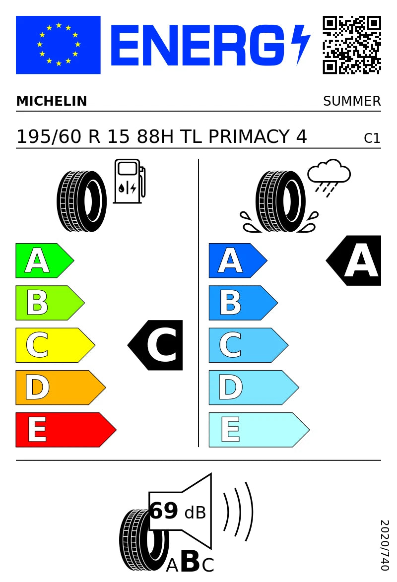 PNEUMATICI NUOVI MICHELIN 195/60 R15 88H TL PRIMACY 4 ESTIVI