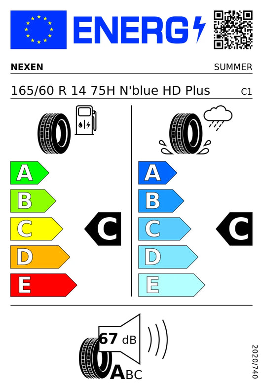 PNEUMATICI NUOVI 165/60 R14 NEXEN NBLUEHD PLUS 75H ESTIVO