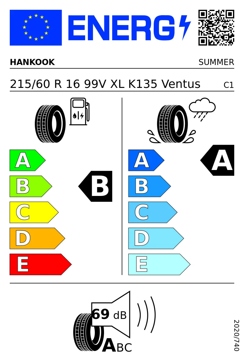 PNEUMATICI NUOVI HANKOOK 215/60 R16 XL 99V TL VENTUS PRIME4 K135 ESTIVI