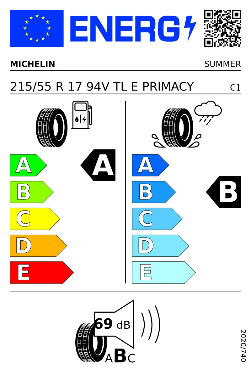 PNEUMATICI NUOVI MICHELIN 215/55 R17 94V TL E.PRIMACY ESTIVI